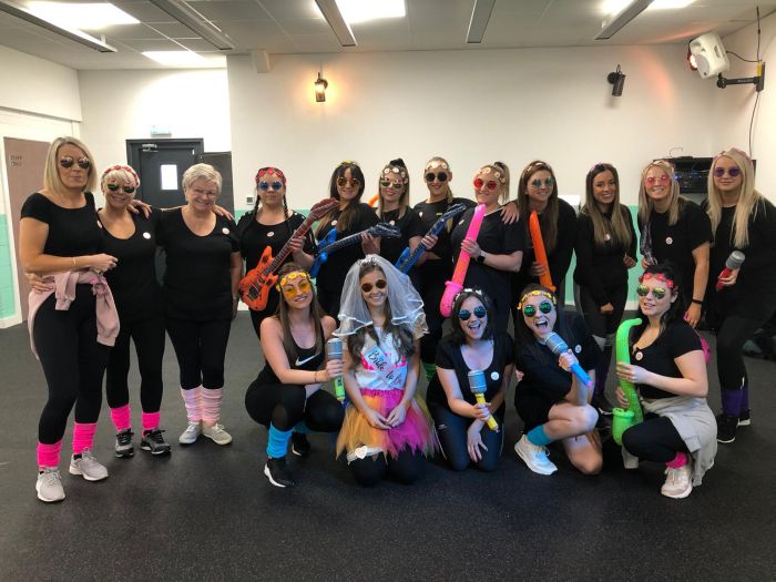 80s dance hen party in Liverpool