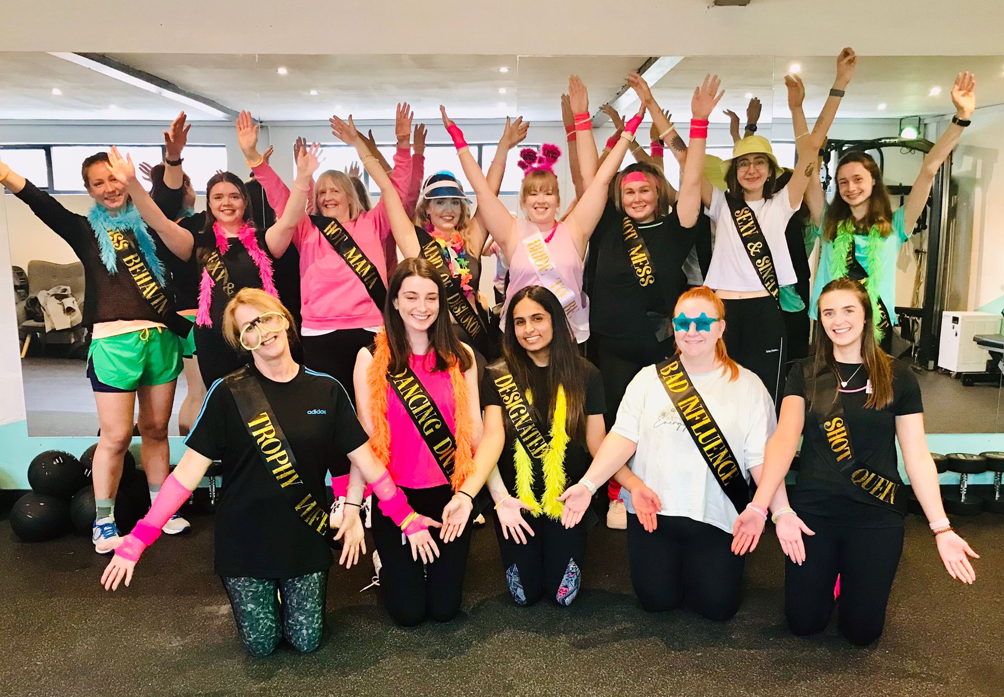 Manchester hen party dance class group having fun in studio